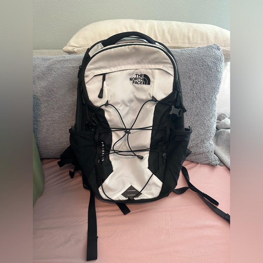 The North Face Black and White Backpack